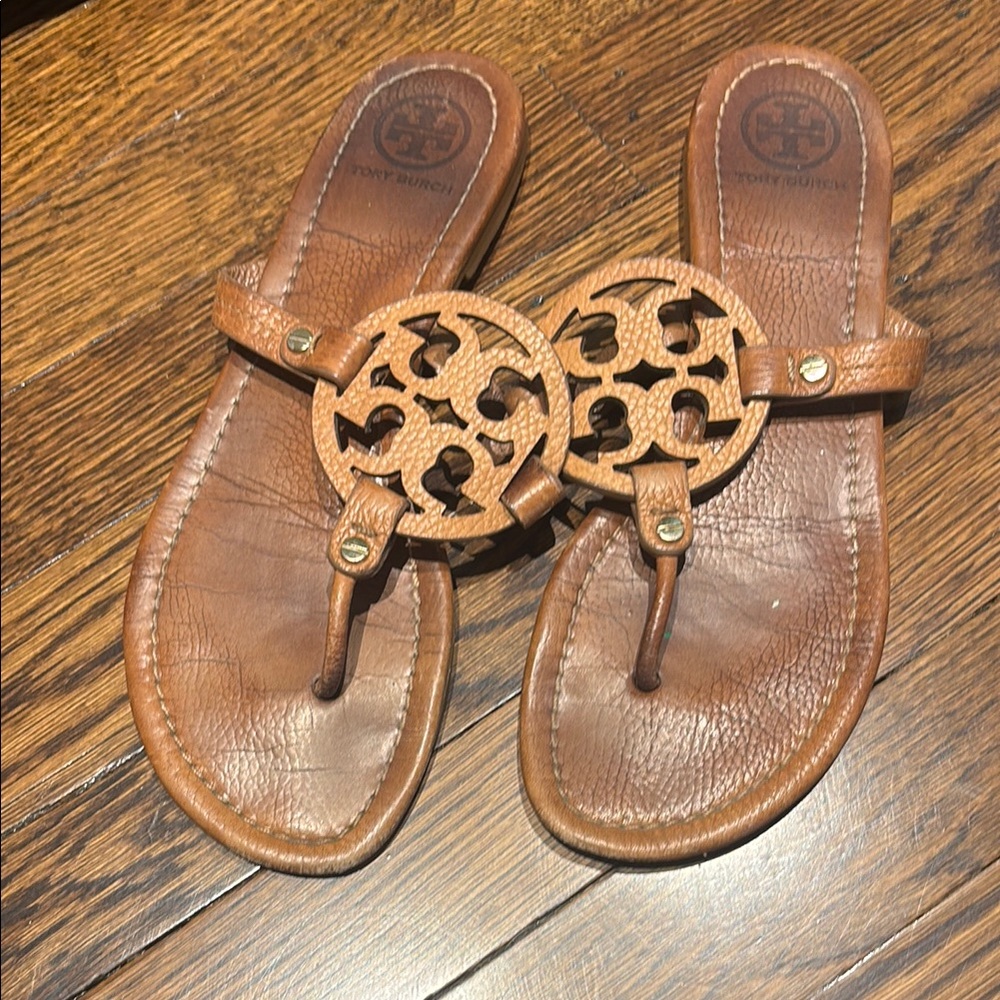 Tory Burch Brown Leather Sandals